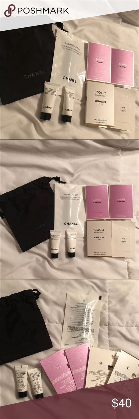 does chanel give samples|Chanel cotton pouch.